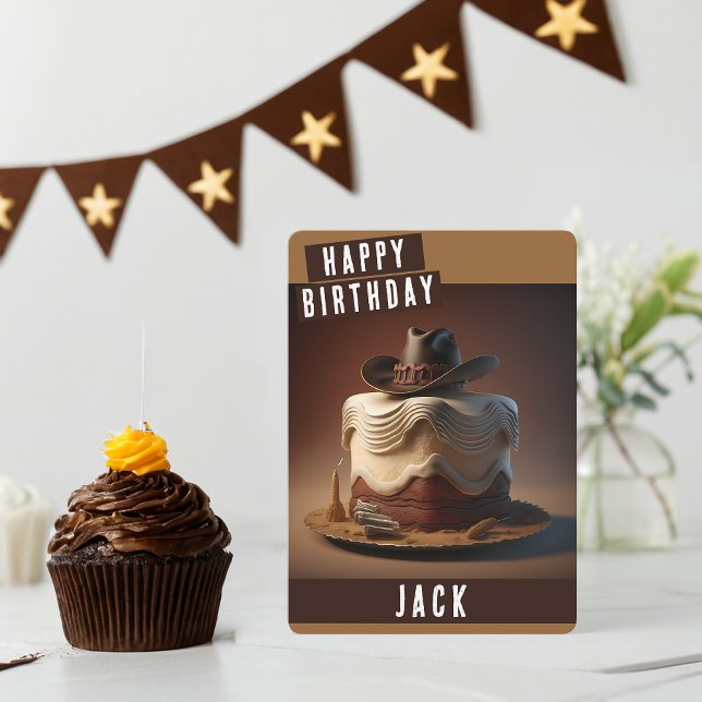 Cowboy Birthday Card Julkort (Skapare uppladdad)