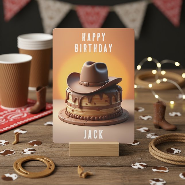 Cowboy Birthday Card Julkort (Skapare uppladdad)