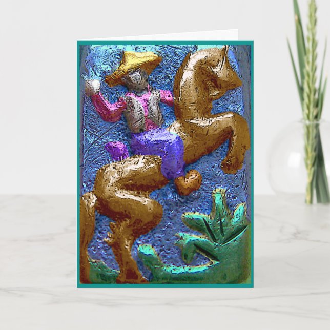 Cowboy Birthday Card Kort (Framsida)