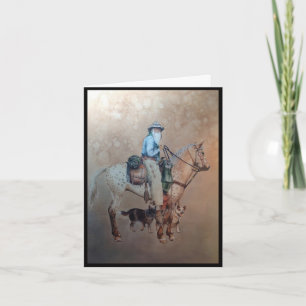 Cowboy Birthday Card Kort