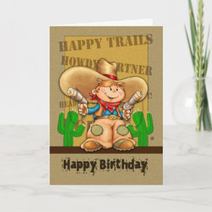 Cowboy Birthday Card - Rootin'Tootin's Birthday Kort