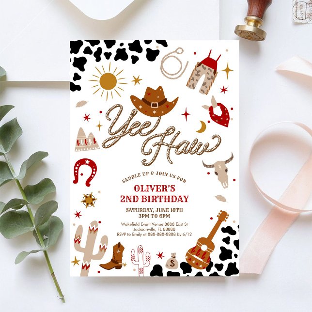 Cowboy Birthday Invitation Boy Inbjudningar (Skapare uppladdad)