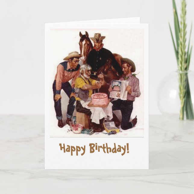 Cowboy BIrthday Kort (Framsida)