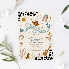 Cowboy Birthday Party Invitation Inbjudningar