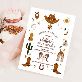 Cowboy Birthday Party Invitation Inbjudningar
