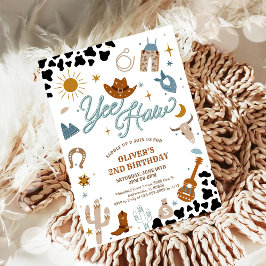 Cowboy Birthday Party Invitation Inbjudningar