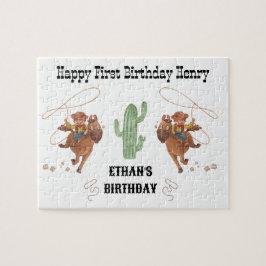 Cowboy Birthday Rodeo Party Pussel
