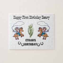 Cowboy Birthday Rodeo Party Pussel