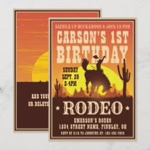 Cowboy Birthday Rodeo Poster Party, vilken ålder s