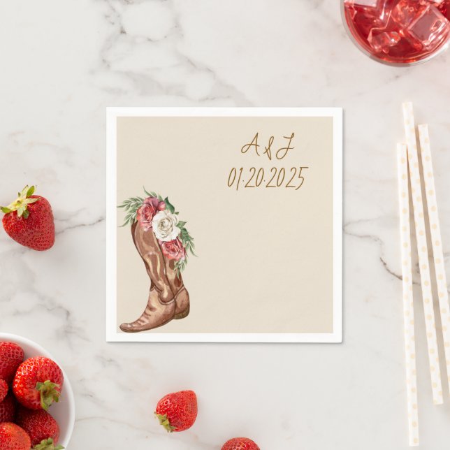 COWBOY BLOMMIGT MÖHIPPA PAPPERSSERVETT (Insitu)