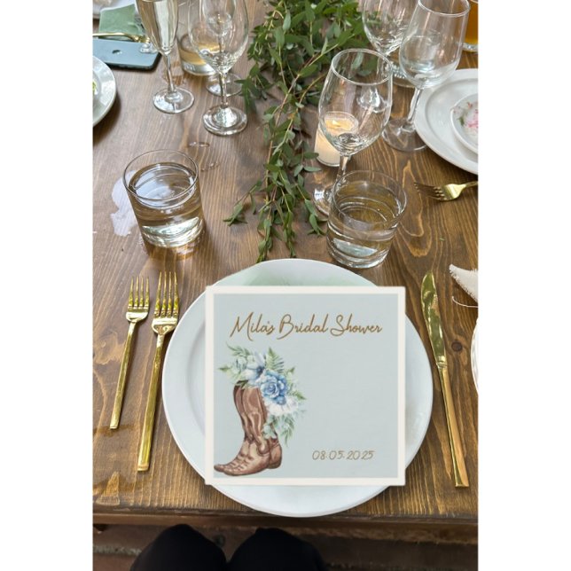 COWBOY BLOMMIGT MÖHIPPA PAPPERSSERVETT (Skapare uppladdad)