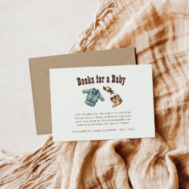 Cowboy Blue Western Rodeo Bokar för Baby Tilläggskort