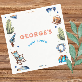 Cowboy Blue Western Vilda western Birthday Pappersservett