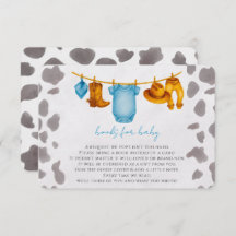 Cowboy-böcker till bebis Infogningskort Pojke