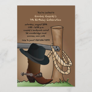 Cowboy Boot-inbjudan Inbjudningar