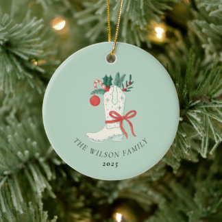 Cowboy Boot-julen Ornament Personlig