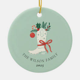 Cowboy Boot-julen Ornament Personlig