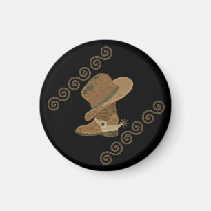 Cowboy Boot och Hat Av Magnet