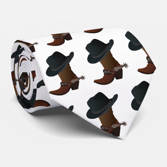 Cowboy Boot och Hat Tie Slips (Rullad)