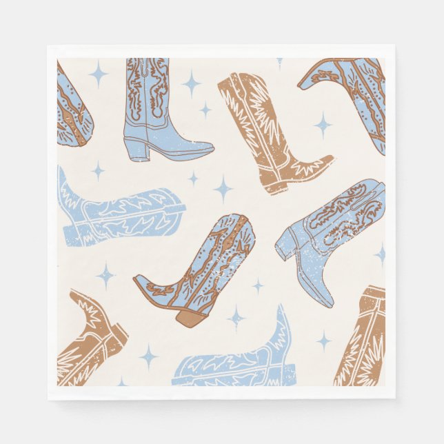 Cowboy Boot Party Napkins Pappersservett (Framsidan)