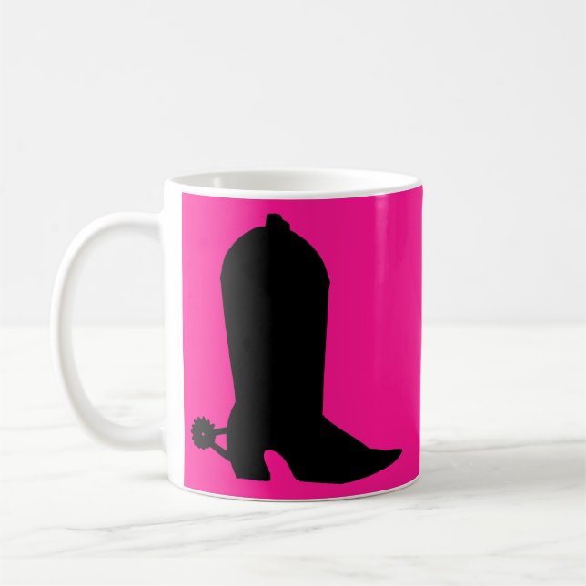 Cowboy Boot Silhouette Kaffemugg (Vänster)