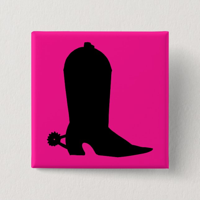 Cowboy Boot Silhouette Knapp (Framsida)