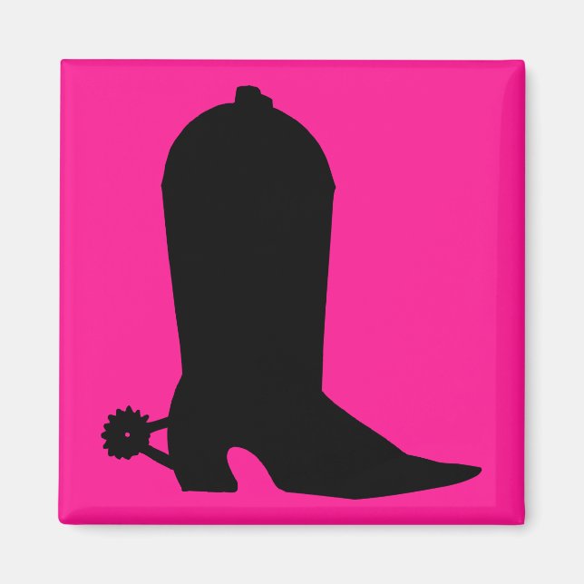 Cowboy Boot Silhouette Magnet (Framsidan)