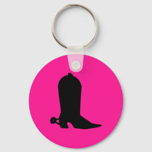 Cowboy Boot Silhouette Nyckelring