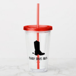 Cowboy Boot Silhouette Ranch Namn Kids Roligt Take Away Mugg