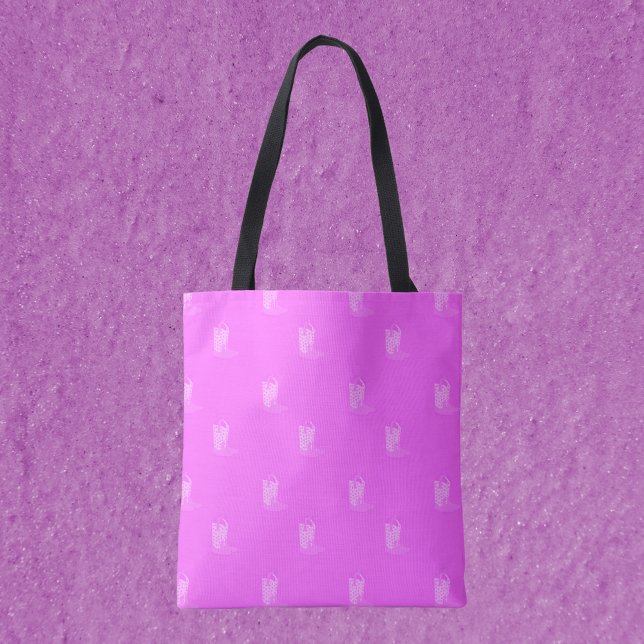 Cowboy Boot Stars Rosa Mönster Tygkasse (A tote bag with a fun pattern of pink cowboy boots)