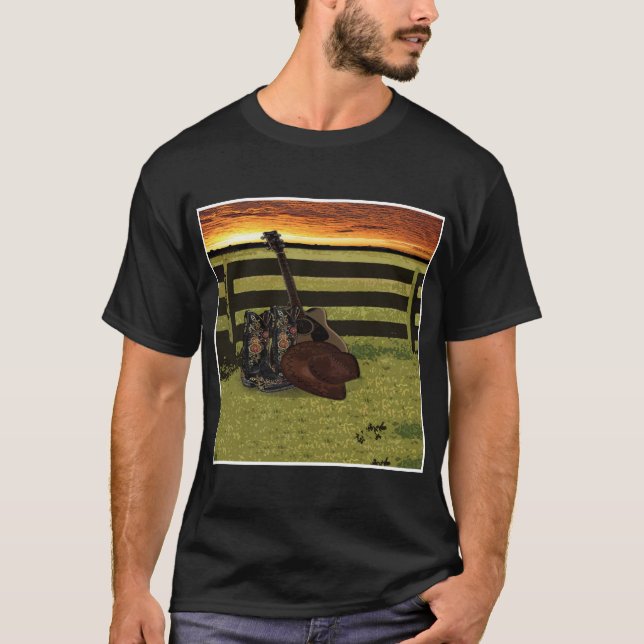 Cowboy Boot T Shirt (Framsida)