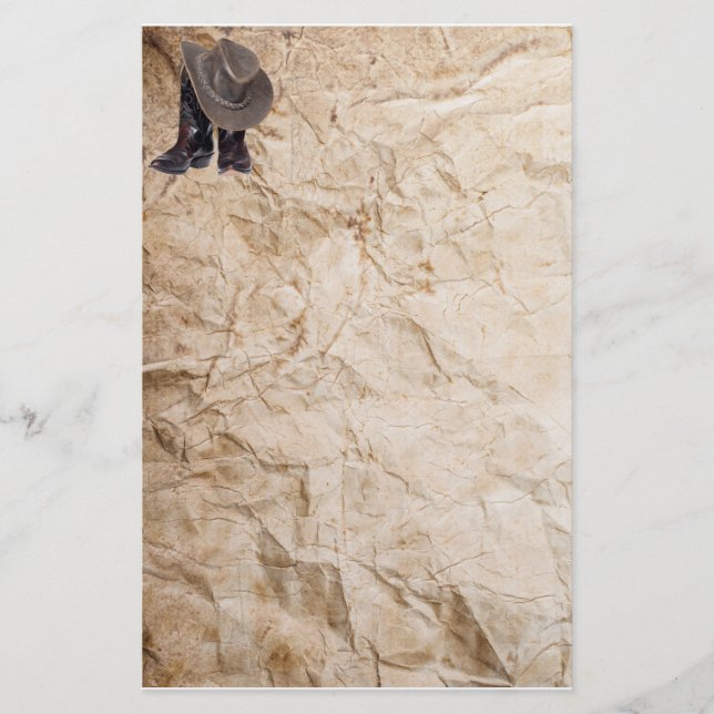 Cowboy Boots and Hat Brevpapper (Framsida)