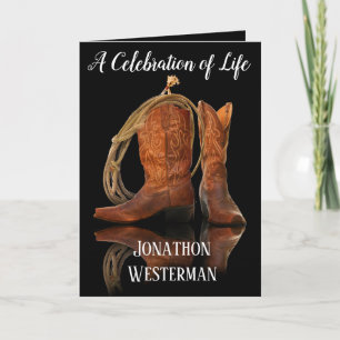 Cowboy Boots and Rope Firande of Life Card Kort