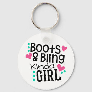 Cowboy Boots Cowgirl Bling Westernare Line Dancing Nyckelring