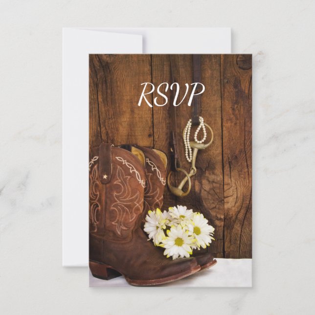 Cowboy Boots, Daisy, Horse Bit Bröllop OSA (Framsida)