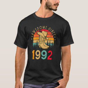 Cowboy Boots Fantastisk sedan 1992 30års födelseda T Shirt
