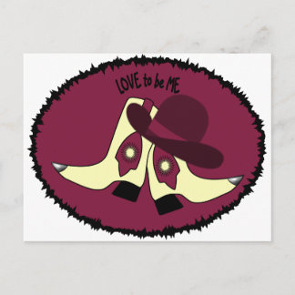 COWBOY BOOTS - GIRL - KÄRLEK TILL MIG.Png Vykort