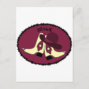 COWBOY BOOTS - GIRL - KÄRLEK TILL MIG.Png Vykort