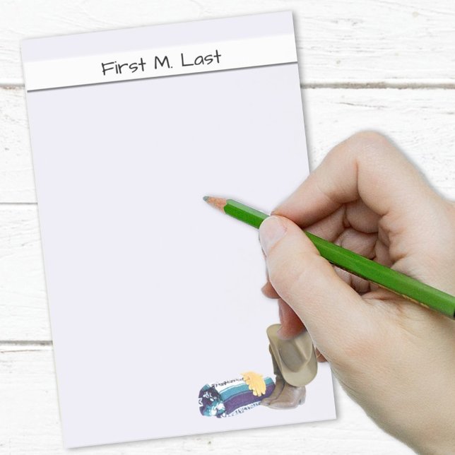 Cowboy Boots, Hat, Handskar och Blanket Photo Anpa Post-it Block (Skapare uppladdad)