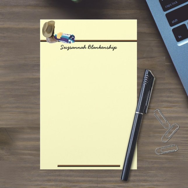 Cowboy Boots Hat-handskar Stilllivets fotoAnpassni Brevpapper (Skapare uppladdad)