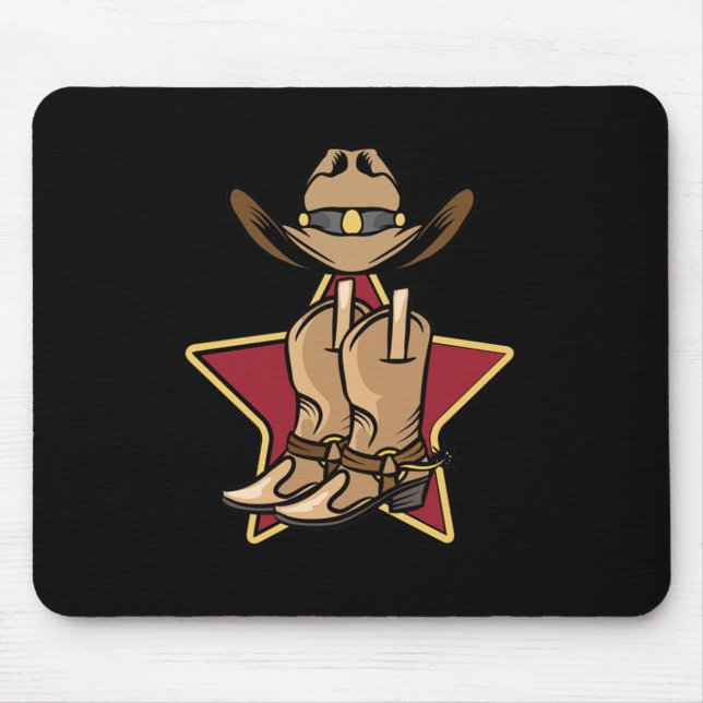 Cowboy Boots Hat Line Dance Land Music Gift Musmatta (Framsidan)