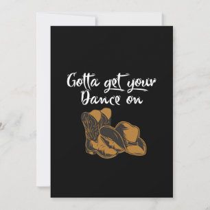 Cowboy Boots Hat Line Dance Music Land Gift Inbjudningar
