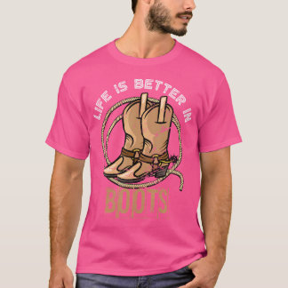 Cowboy Boots Land Cowboy Rodeo Manar Gift Western T Shirt