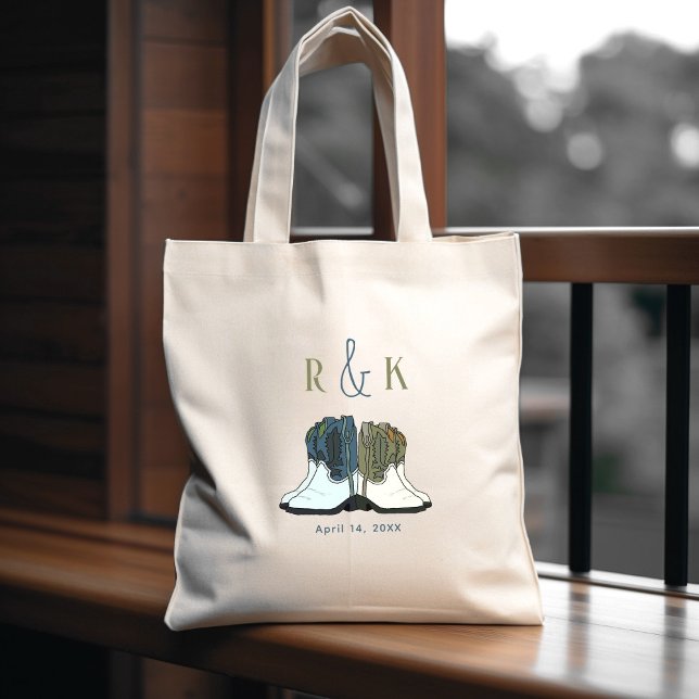 Cowboy Boots land Westernare Bröllop Tygkasse (Skapare uppladdad)