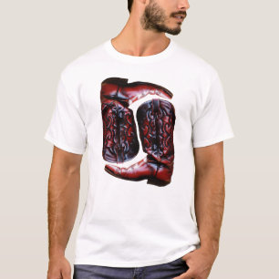Cowboy Boots Land Yin och Yang Balance Symbol T Shirt