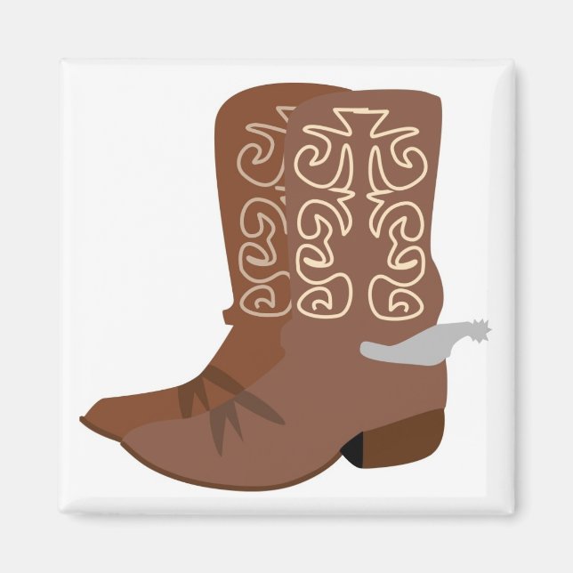 Cowboy Boots med purs Magnet (Framsidan)