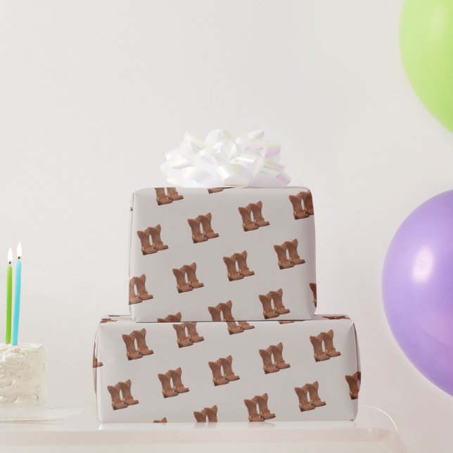 Cowboy Boots Mönster Presentpapper (Festgåvor)