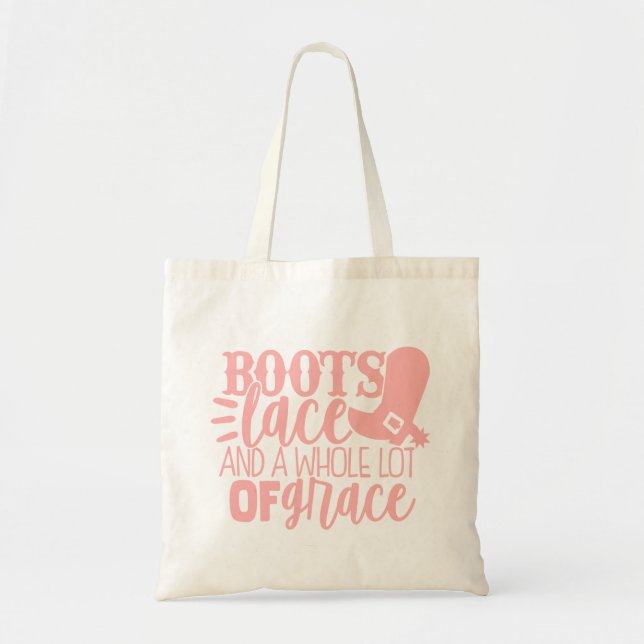 Cowboy Boots Rosa Cowgirl Westernare Line Dancing Tygkasse (Framsidan)