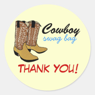Cowboy Boots - Swag Tack Runt Klistermärke