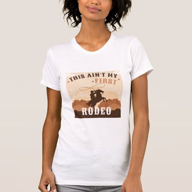 Cowboy Boots T-Shirt, första rodeo-te T Shirt (Framsida)